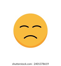 Smiley is afraid. Cartoon emoji. Flat vector illustration.