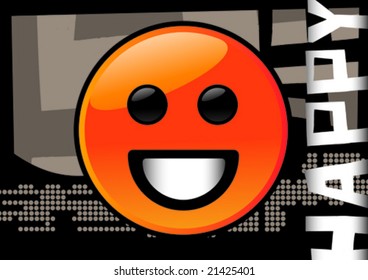 Smiley background. Vector illustration.