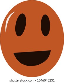 Smiley background vector template with orange