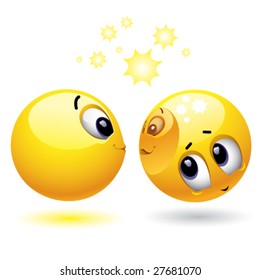 Smiley Ball Uses Another Smiley Head Stock Vector (Royalty Free ...