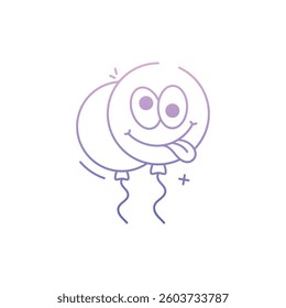 Smiley Balloon Icon vector stock illustration
