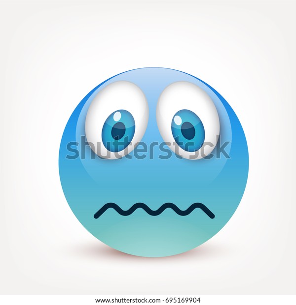 Smiley Blue Eyesemoticon Blue Face Emotions Stock Vector (Royalty Free ...