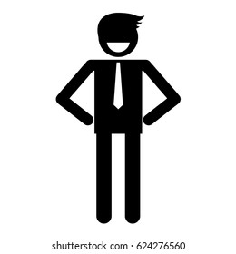 Smiley of Businessman , Vector icon