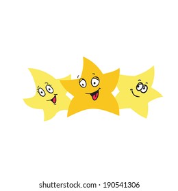 Smiley Cartoon Stars Stock Vector (Royalty Free) 190541306 | Shutterstock