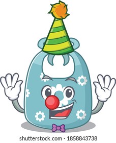 smiley clown baby apron cartoon character design concept