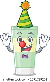 smiley clown cleansing foam cartoon character design concept