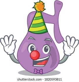 smiley clown gall bladder cartoon character design concept