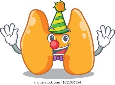 smiley clown thyroid cartoon character design concept