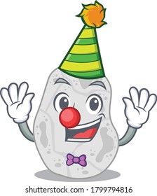 smiley clown white planctomycetes cartoon character design concept