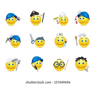 Smiley Collection describing profession