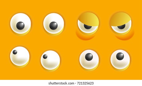 Smiley constructor with eyes isolated cartoon vector illustration