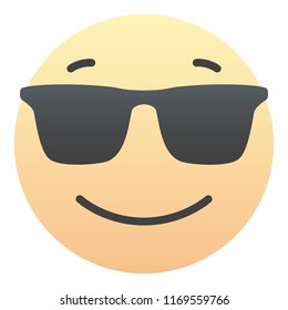 Smiley With Dark Sunglasses Smile Emoticon Emoji Sign Face