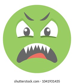 A smiley depicting expression of being annoyed