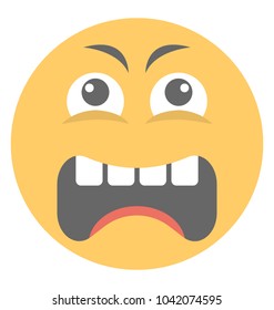 A smiley depicting expression of being bored