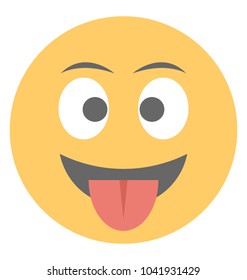 A smiley depicting expression of being naughty