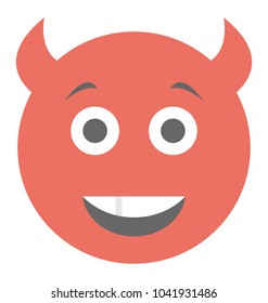 A smiley designed to represent nerd attitude or devilness