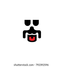 The smiley dog face illustration