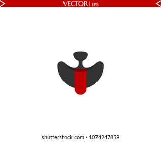 Smiley Dog Face template. Vector illustration
