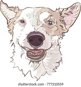 smiley dog head