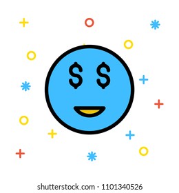 smiley dollar face 