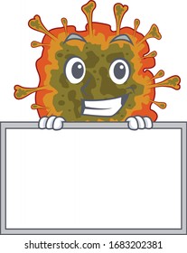 Smiley duvinacovirus cartoon character style bring board