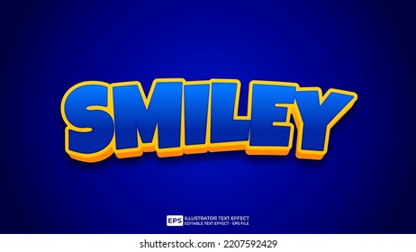 Smiley editable text effect font