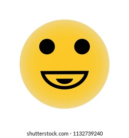 Smiley emoji vector icon. Simple element illustration. Smiley emoji symbol design. Can be used for web and mobile.