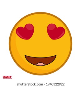 smiley emoticon design, with a flat style.