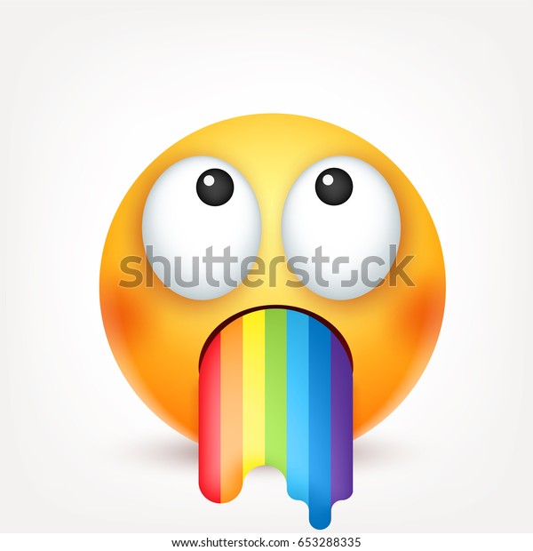 Smiley Emoticon Rainbow Yellow Face Emotions Stock Vector (Royalty Free ...