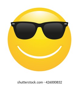 Smiley emoticon  in sunglasses