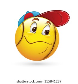 Smiley Emoticons - Baseball