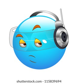 Smiley Emoticons Face Vector - Detective