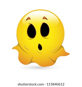 Smiley Emoticons Face Vector - Ghost