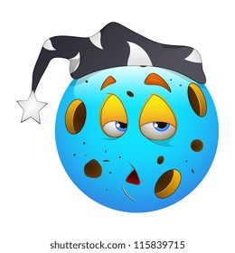 Smiley Emoticons Face Vector - Moon