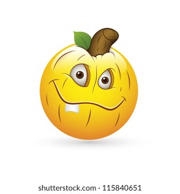 Smiley Emoticons Face Vector - Pumpkin Expression