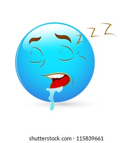Smiley Emoticons Face Vector - Sleeping