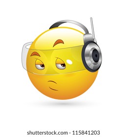 Smiley Emoticons Face Vector - Spy Expression