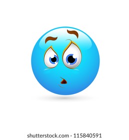 Smiley Emoticons Face Vector - Surprised