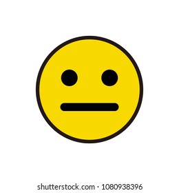 Smiley emoticons icon neutral .