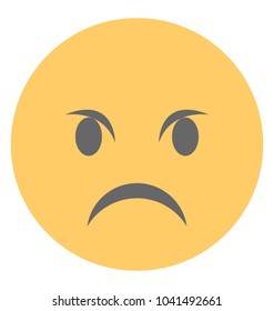 
A smiley expressing being annoyed
