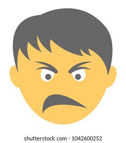 
A smiley expressing being annoyed
