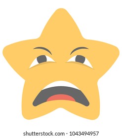 
A smiley expressing being annoyed
