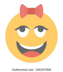 A smiley expressing being happy