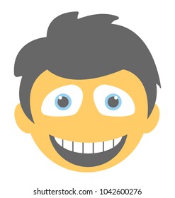 
A smiley expressing being jolly
