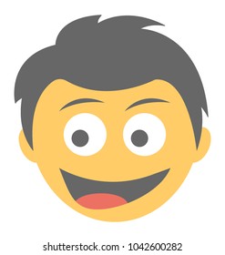 
A smiley expressing being jolly
