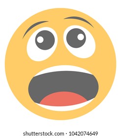 A smiley expressing being shocked 
