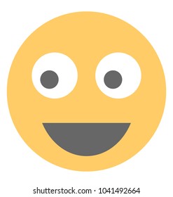 
A smiley expressing being surprised
