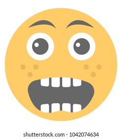 A smiley expressing being surprised