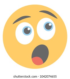 A smiley expressing being surprised