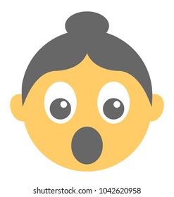 
A smiley expressing being surprised
